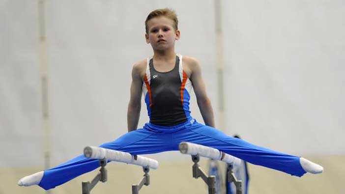 Gymnast on Paralle Bars